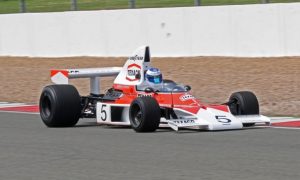 Hakkinen saddles McLaren M23 at Monterey