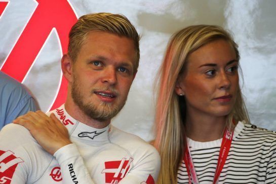 Kevin Magnussen with his wife Louise Gjørup