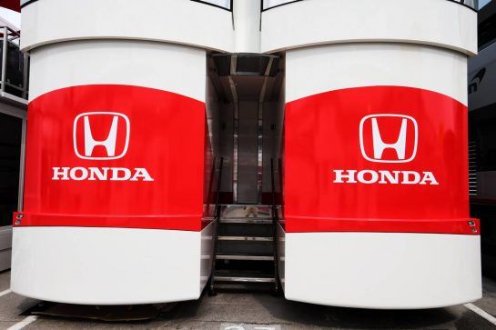 Honda motorhome.
10.05.2018. Formula 1 World Championship, Rd 5, Spanish Grand Prix, Barcelona, Spain, Preparation Day.
- www.xpbimages.com, EMail: requests@xpbimages.com - copy of publication required for printed pictures. Every used picture is fee-liable. © Copyright: Moy / XPB Images